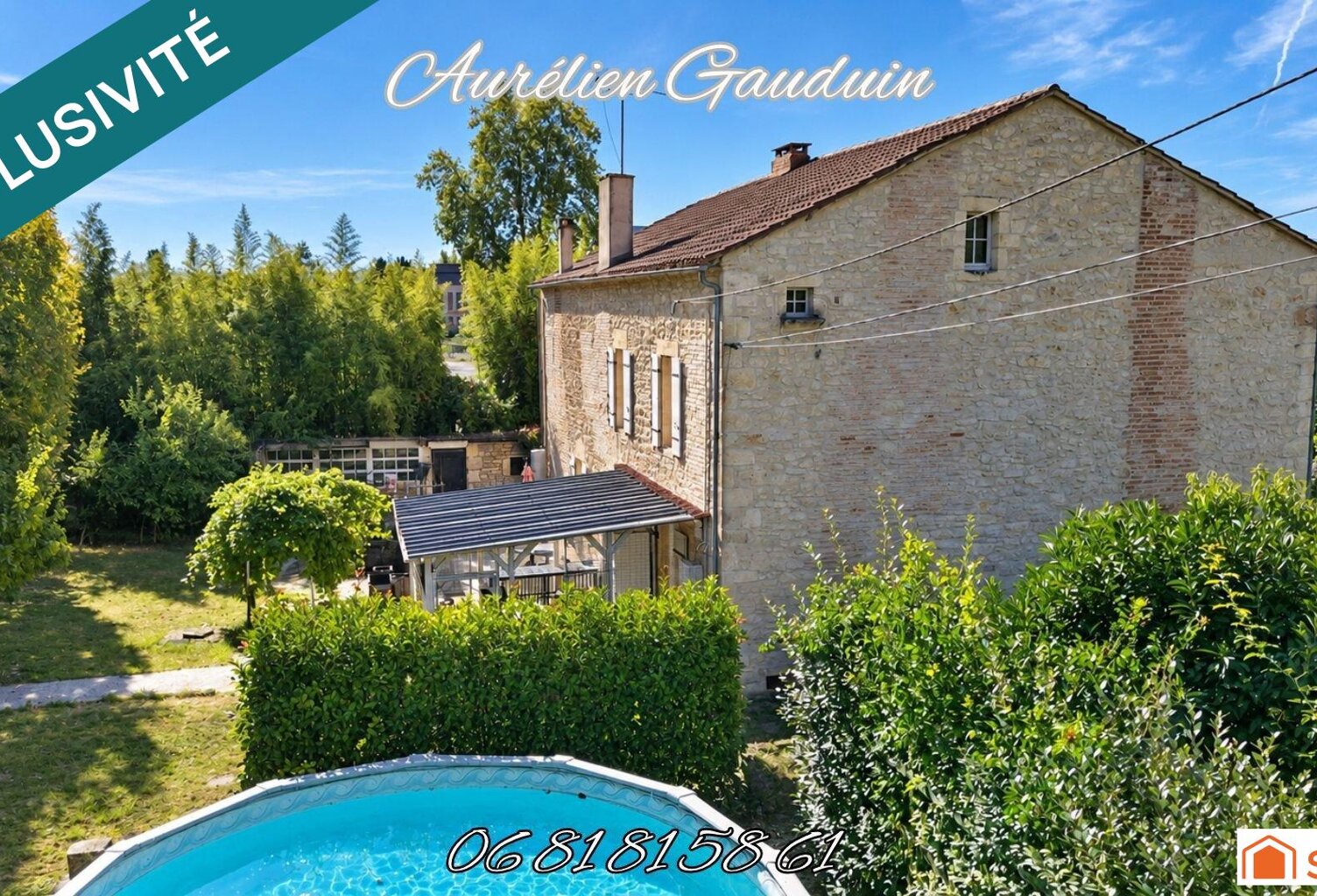 Maison en pierre avec 5 chambres, piscine et accès voie verte à Fumel — photo 1