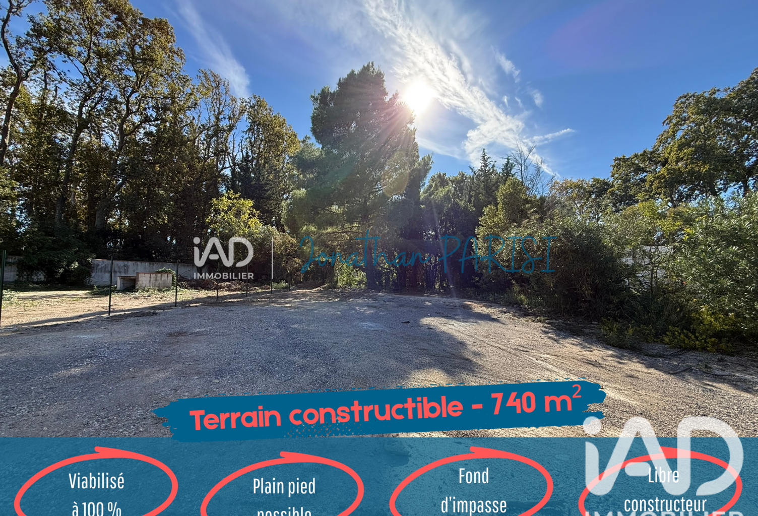 Vente Terrain à bâtir 740 m&sup2; — photo 1