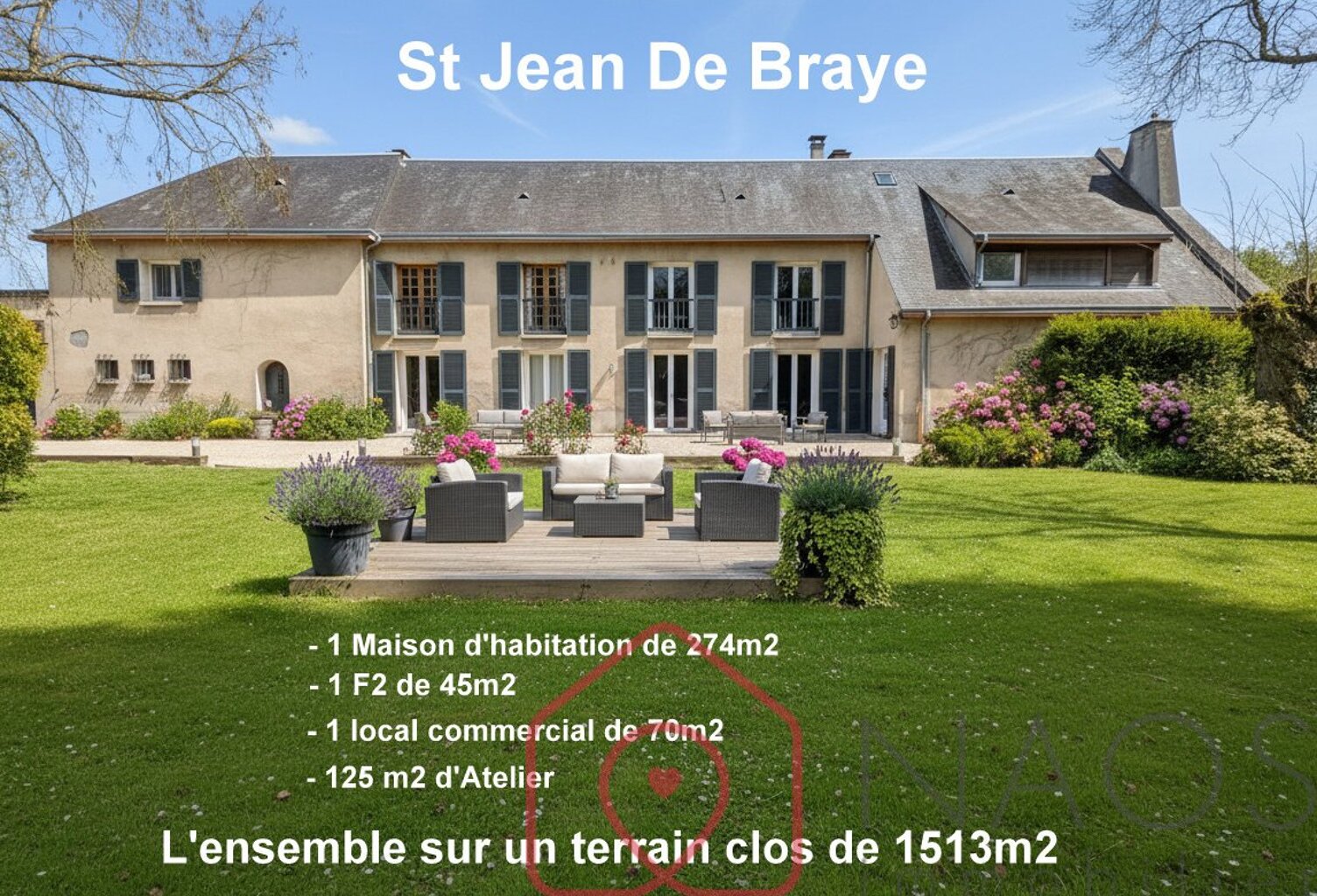 St Jean De Braye ensemble immobilier très atypique de 390m2 hab sur 1513m2 de terrain clos — photo 1
