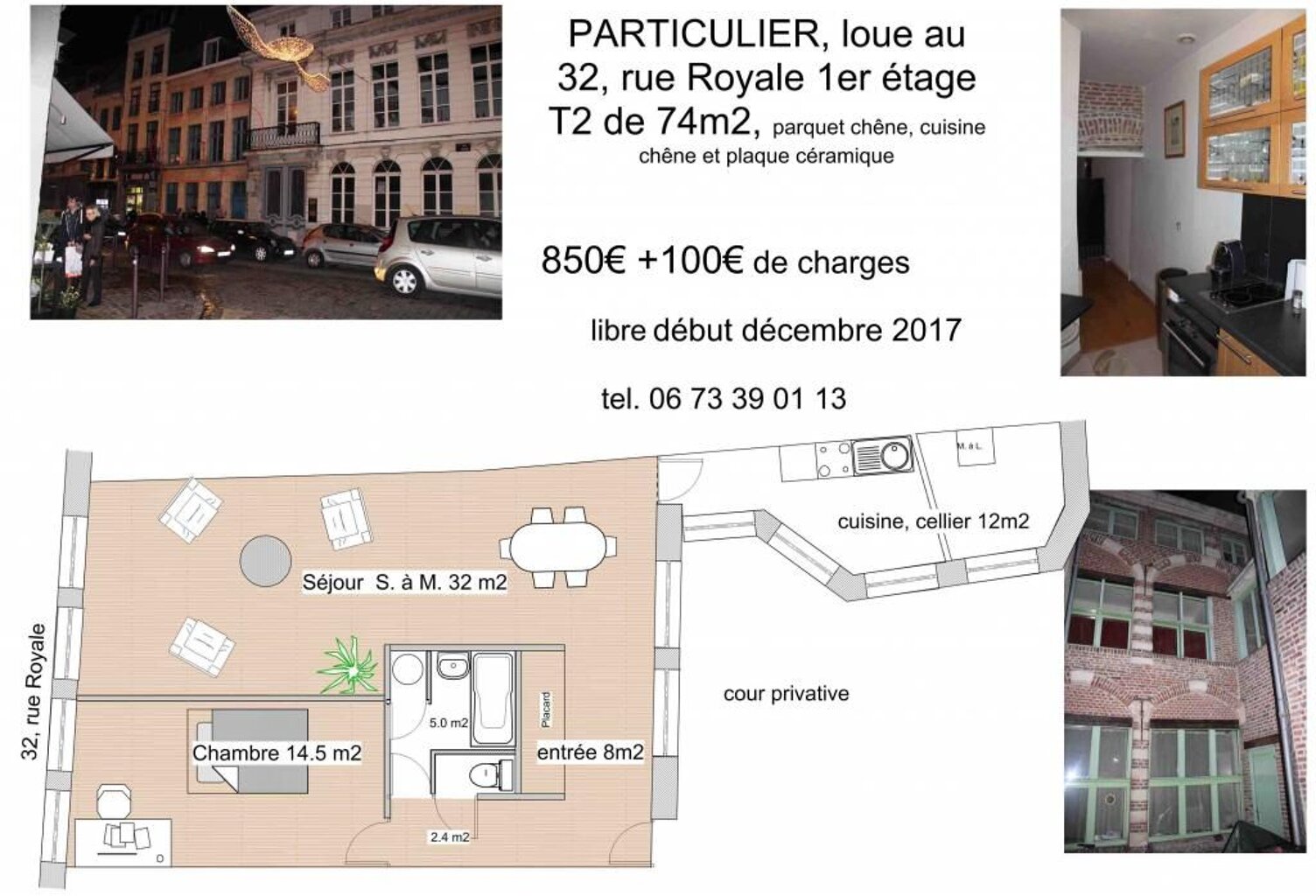 Appartement de 74m2 à louer sur Lille — photo 1
