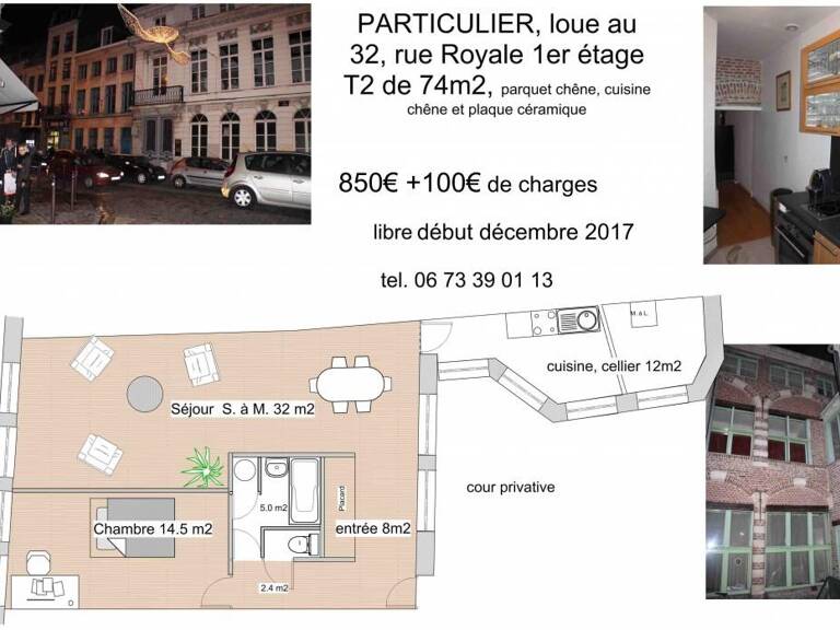 Appartement de 74m2 à louer sur Lille — photo 1