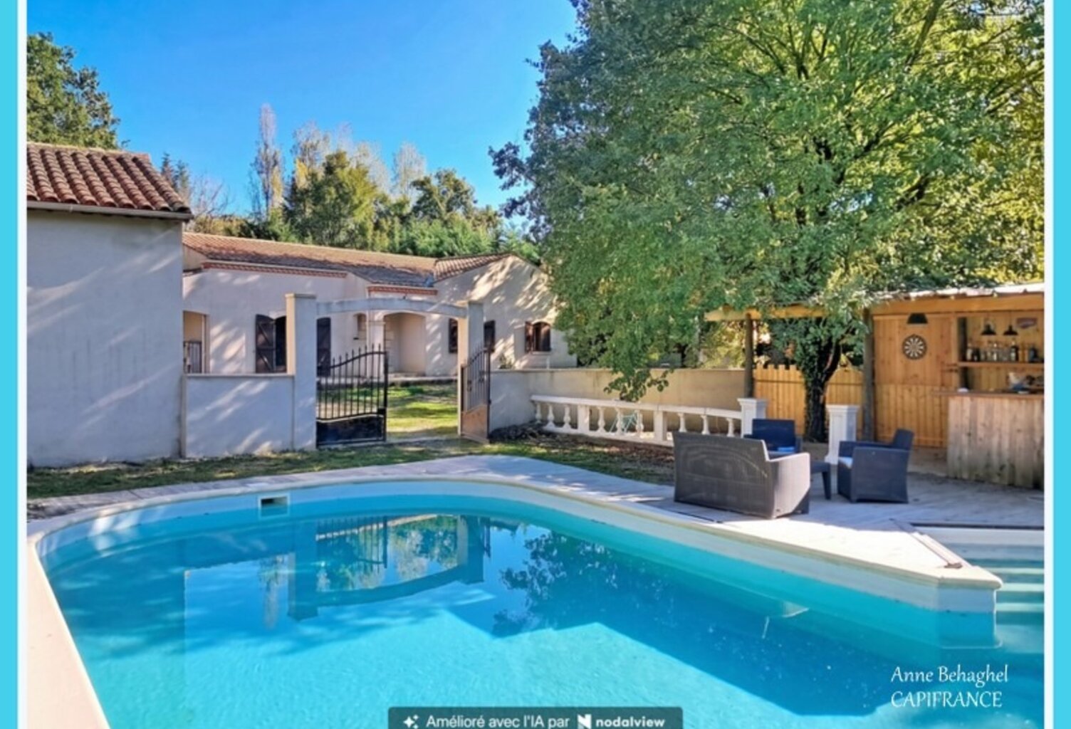 SAINTE COLOMBE EN BRUILHOIS: Maison 160 m2, 5 chambres, piscine, garage, jardin 3617 m2 — photo 1