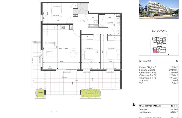 T4 d'exception, Sète La Corniche. Plein Sud, Balcon de 36 m². Parking sous-sol — photo 3