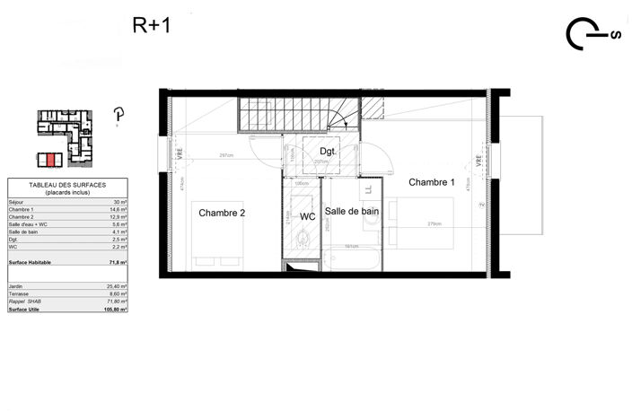 SAUVIAN, Maison T3 avec Jardin plein Sud et 2 Parkings — photo 5
