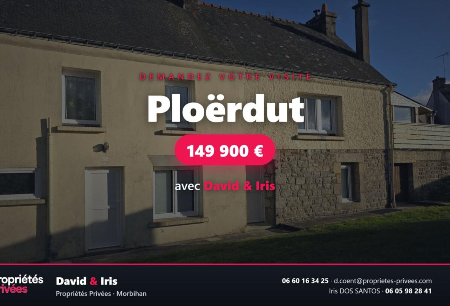 Maison rénovée avec atelier, garage et jardin de 2 686 m² · Ploërdut (56) — photo 1