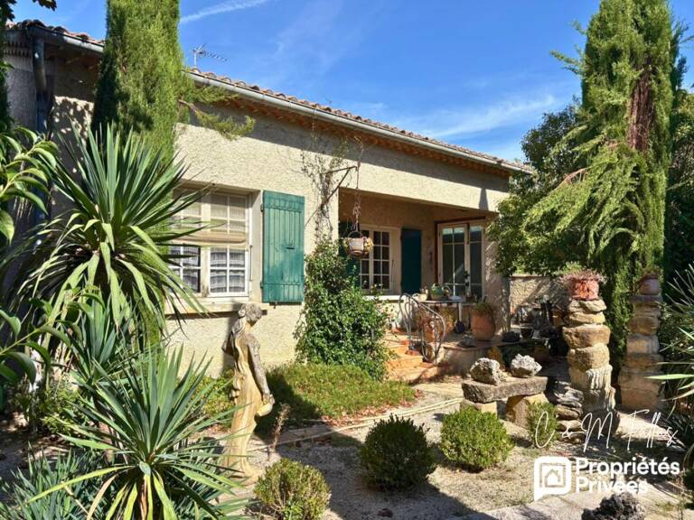 Maison plain pied, garage, jardin arboré, centre village — photo 1