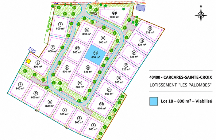 Vente Terrain à bâtir 800 m&sup2; — photo 2