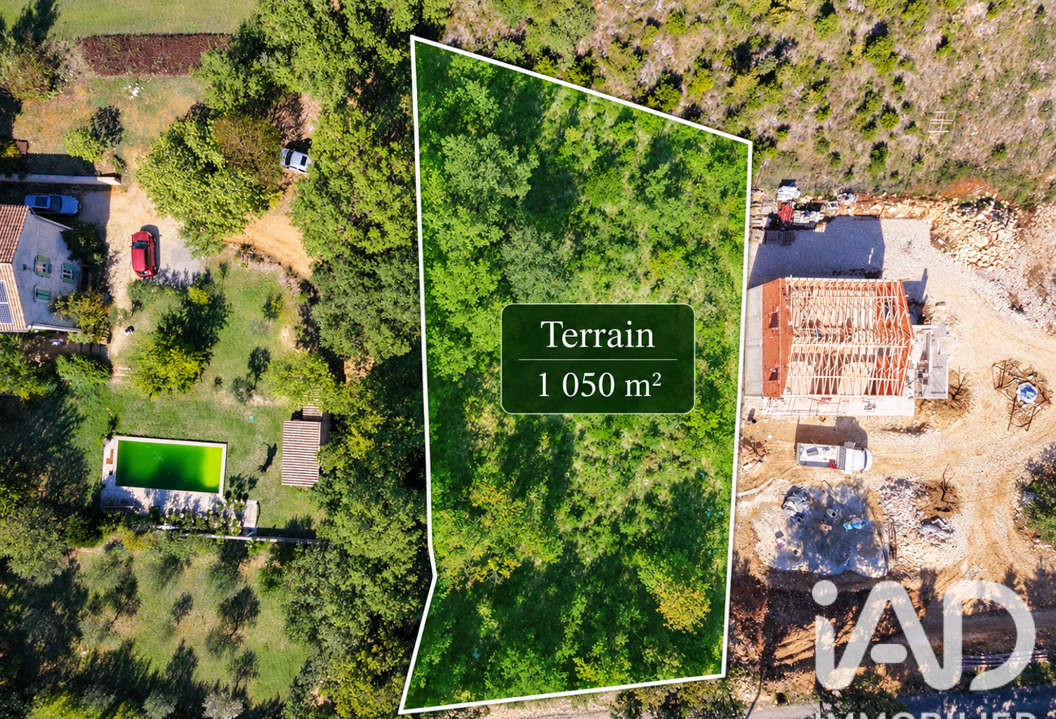 Vente Terrain à bâtir 1 050 m&sup2; — photo 1