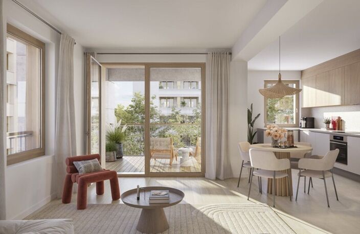 T3 60 m² de standing avec balcon 7m² vue dégagée 6e étage  CONFLUENCE — photo 4