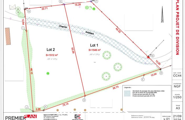 Terrain de 1546m² – Libre de constructeur en vente à Saint Vincent de Tyrosse (40230) — photo 3