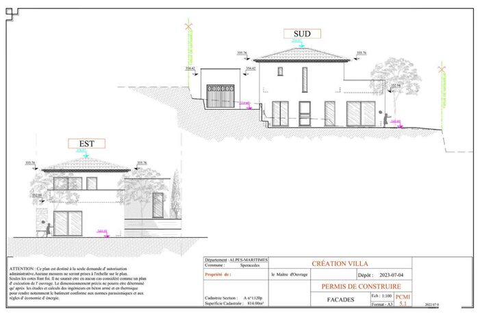 Terrain - PC Villa, piscine, Garage. Vue Mer, Proche Village — photo 5