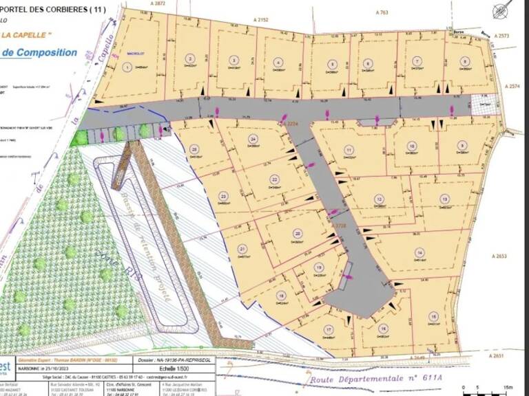 Terrain à bâtir de 382 m² viabilisé dans le lotissement la capelle à portel-des-corbières — photo 1