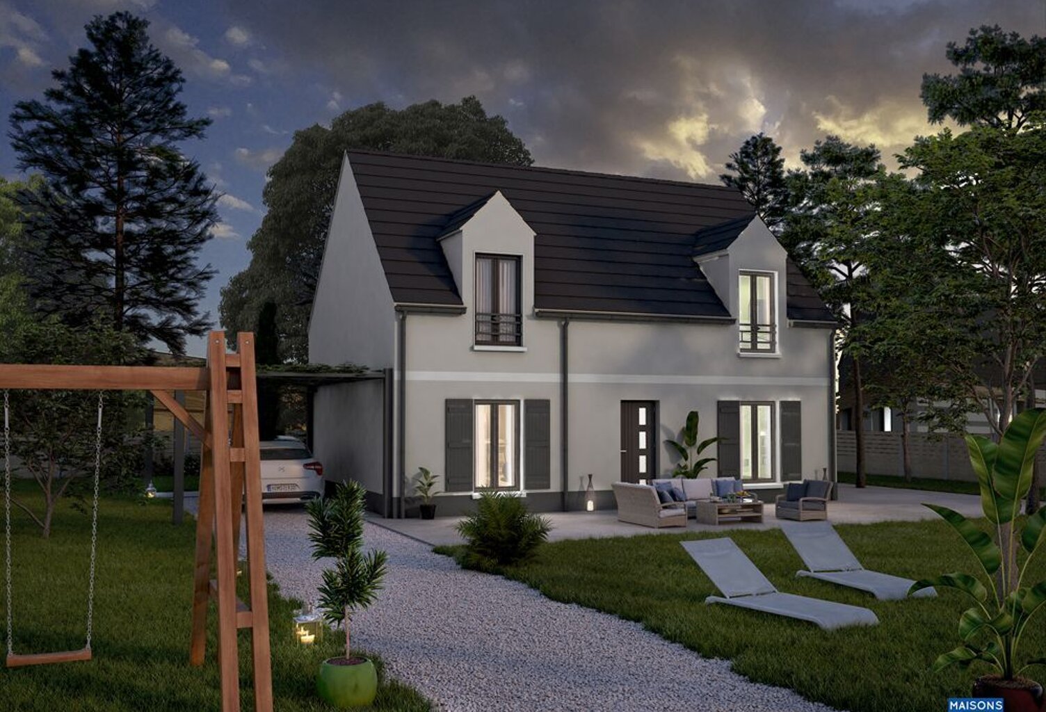 Projet de construction d'une maison 101 m² avec terrain à NEMOURS (77) — photo 1