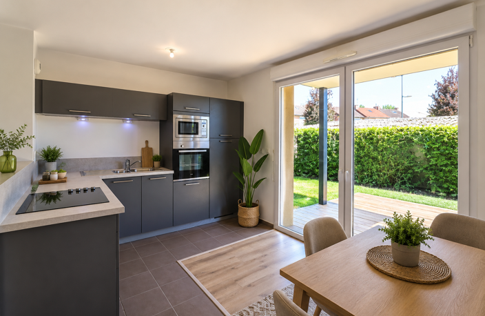 T3 avec jardin privatif de 60m², terrasse, parking privé — photo 3