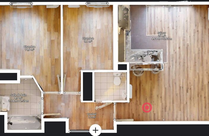 T3 avec jardin privatif de 60m², terrasse, parking privé — photo 2