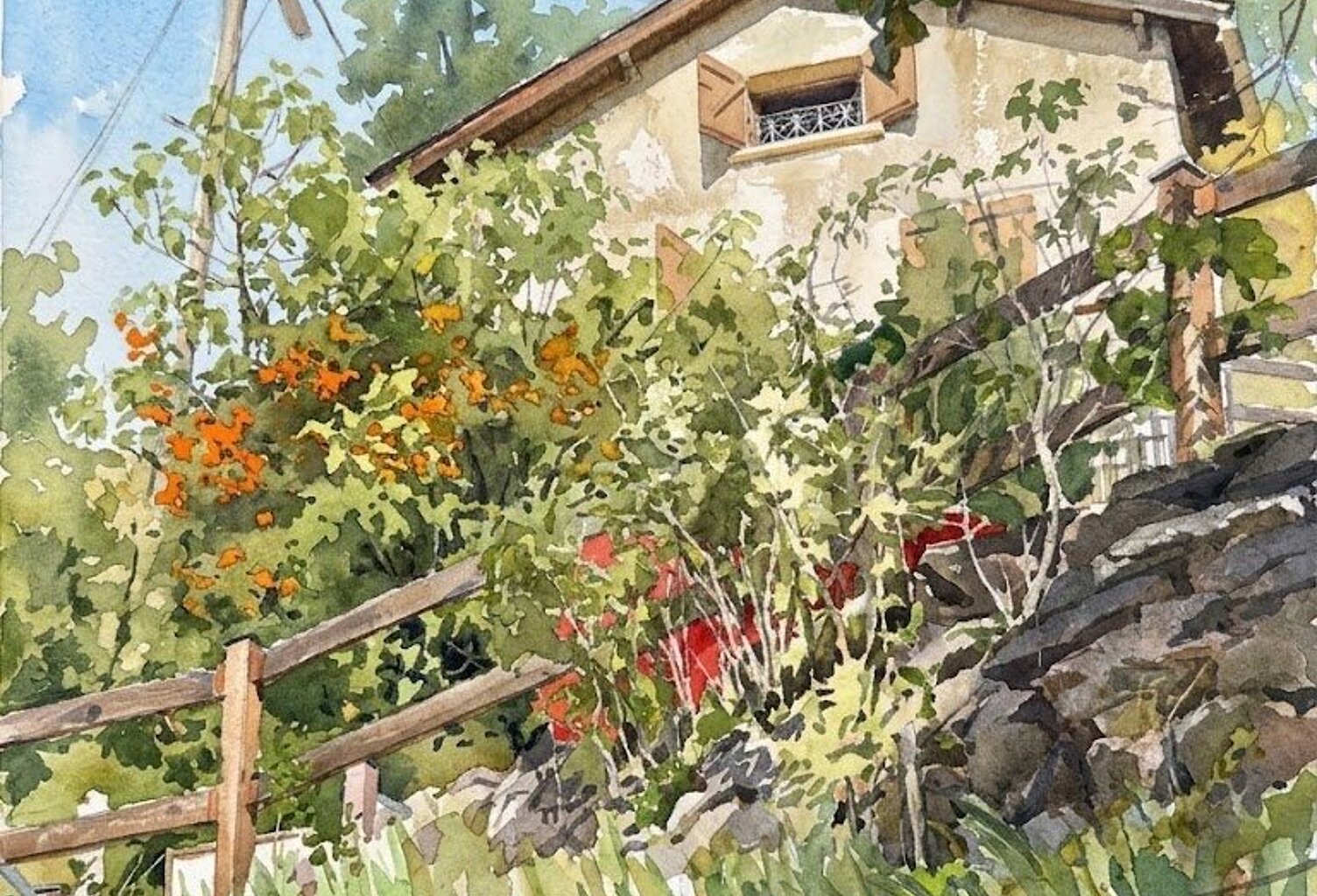 Belvédère (06450), vallée de la Vésubie : maison en pierres, — photo 1