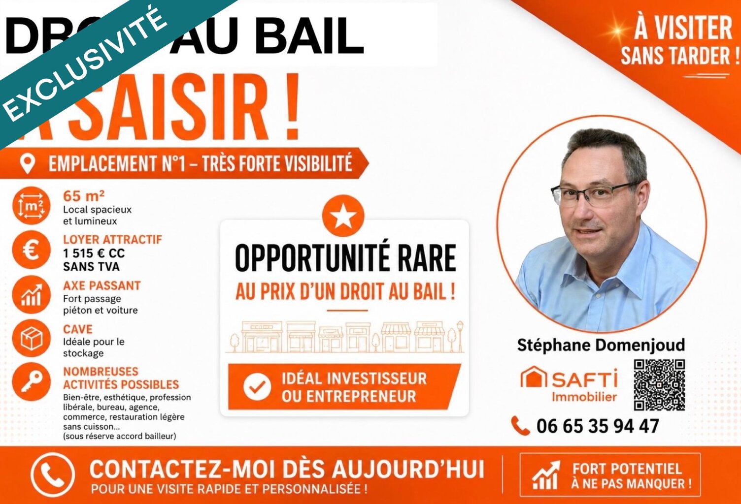 UNE ADRESSE PREMIUM, UN LOYER RARE, UN FORT POTENTIEL ! — photo 1