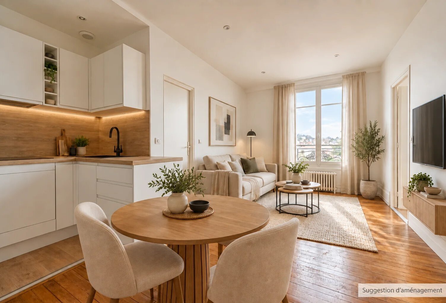 SURESNES – DUPLEX RÉNOVÉ – 2 CHAMBRES – 63,36 M² AU SOL ET 42 M² CARREZ — photo 1