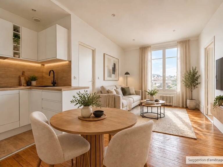 SURESNES – DUPLEX RÉNOVÉ – 2 CHAMBRES – 63,36 M² AU SOL ET 42 M² CARREZ — photo 1