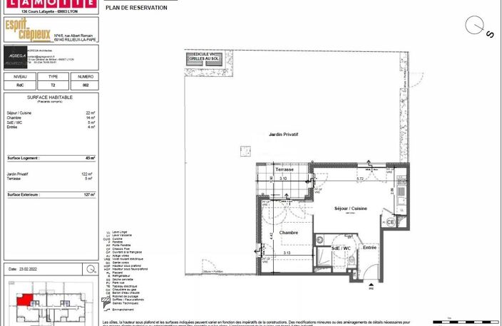 Location appartement 2 pièces 45 m² à Rillieux-la-Pape (69140) — photo 2