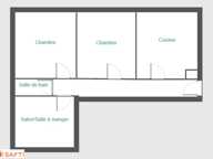 Appartement 65m² env. Lumineux, garage, cave. — photo 3