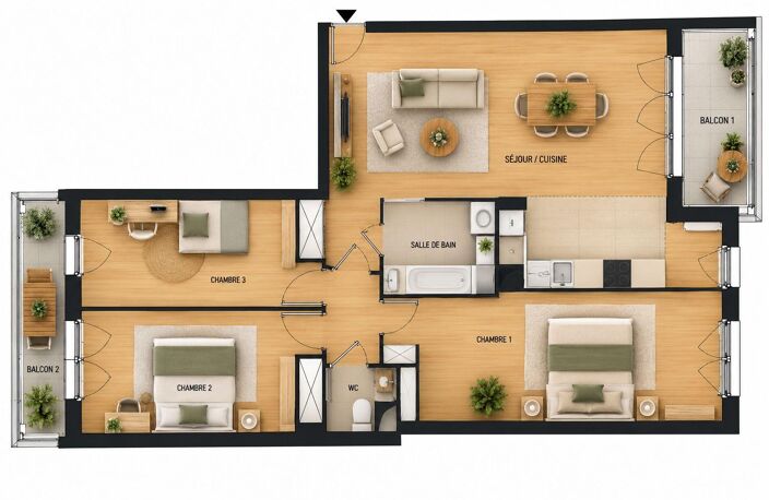 Vente Appartement 4 pièces — photo 3