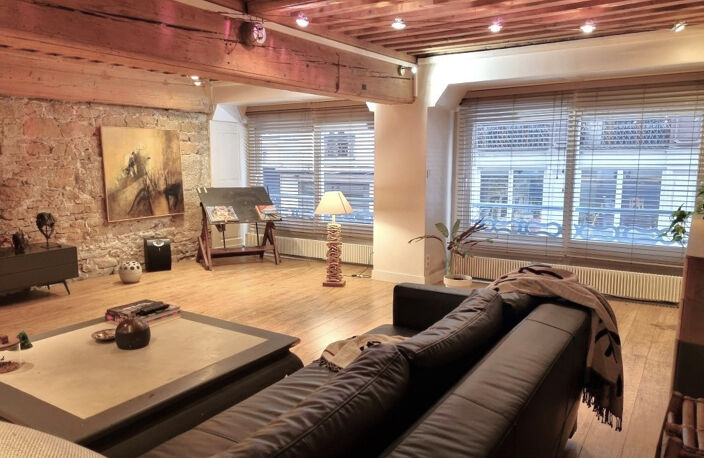 VENTE LYON 69001 - CROIX PAQUET - LOFT DE CHARME EN DUPLEX 104M2 AMENAGE EN T2 AVEC GARAGE DOUBLE — photo 2