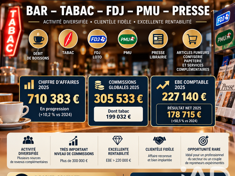 Vente Bar, Brasserie, Tabac 500 m&sup2; — photo 1