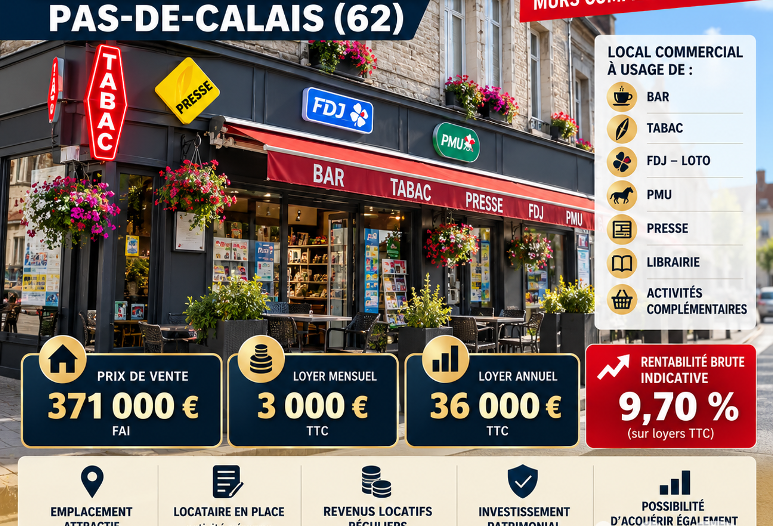 Vente Boutique/Local commercial 257 m&sup2; — photo 1