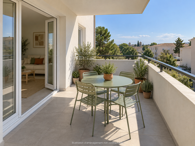 -T3 AVEC TERRASSE – LUMINEUX ET FONCTIONNEL — photo du bien