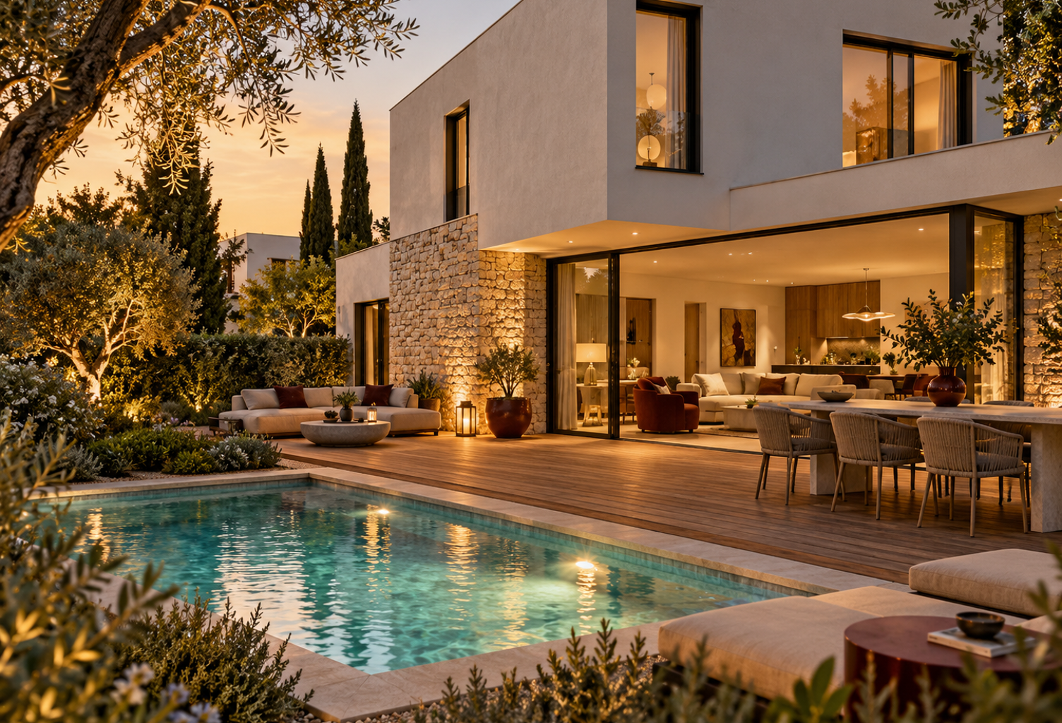 -Villa contemporaine d’exception avec jardin paysager et piscine, au cœur d’Aiguelongue — photo 1