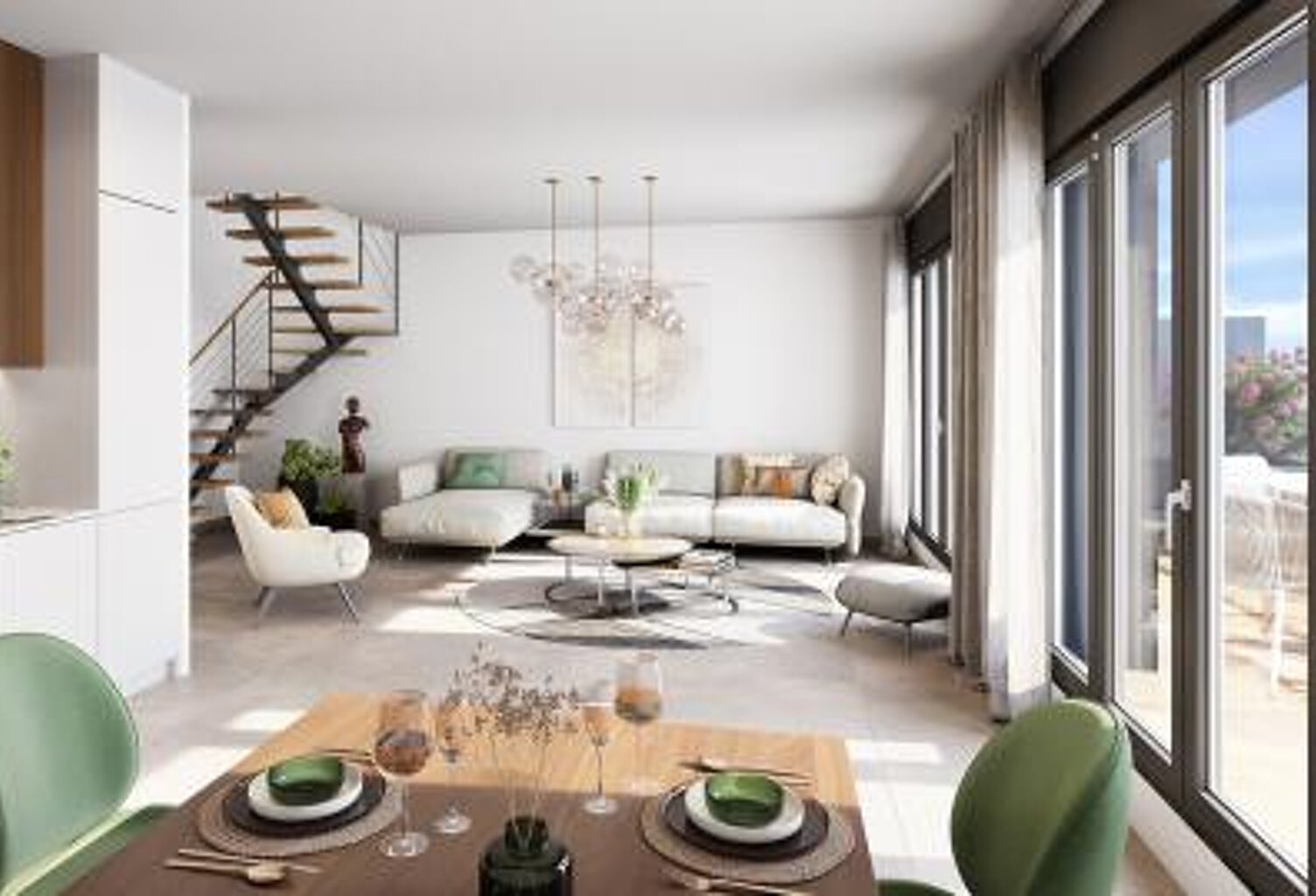EAUBONNE - 3 PIECES DUPLEX AVEC BALCON — photo 1