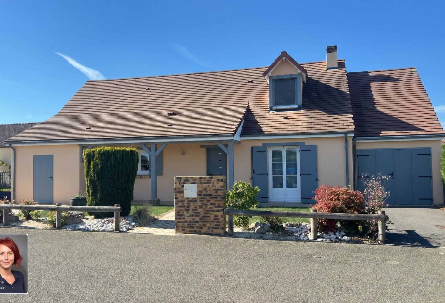 COURVILLE SUR EURE (28) - Maison 123 m², 3 chambres (plain pied), terrain clos de 625 m² — photo 1