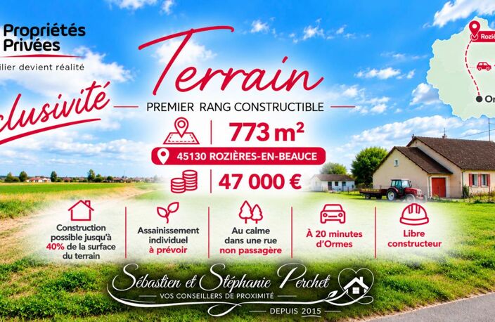 EXCLUSIVITÉ - TERRAIN CONSTRUCTIBLE À ROZIÈRES-EN-BEAUCE — photo 2