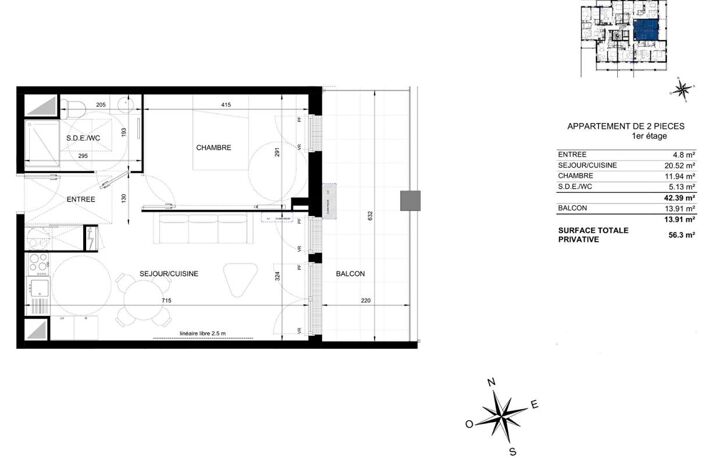 La Seyne Sur Mer T2 de 42 m2  + grande terrasse 14 m2 + Parking — photo 2