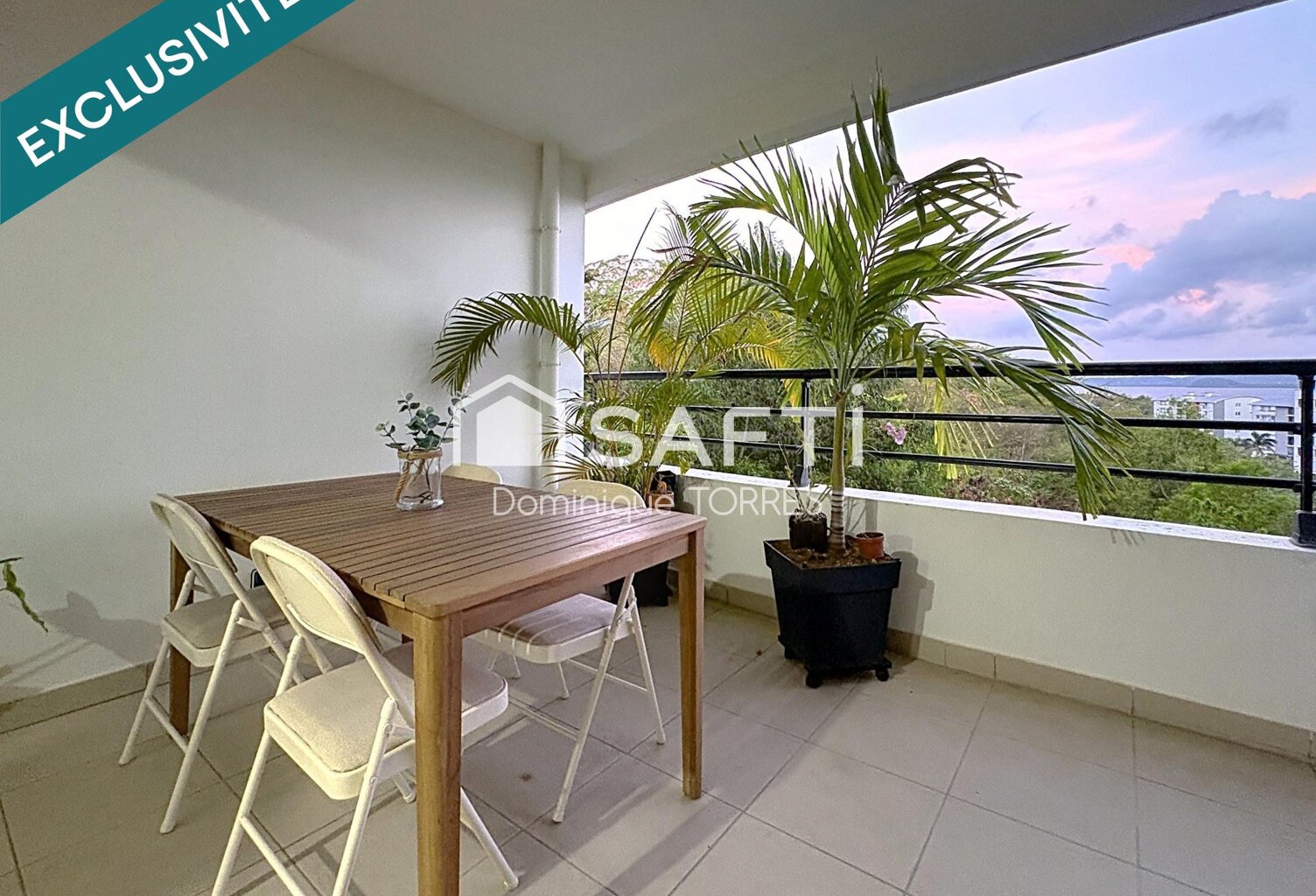 Fort-De-France : T2 AVEC TERRASSE ET VUE MER — photo 1