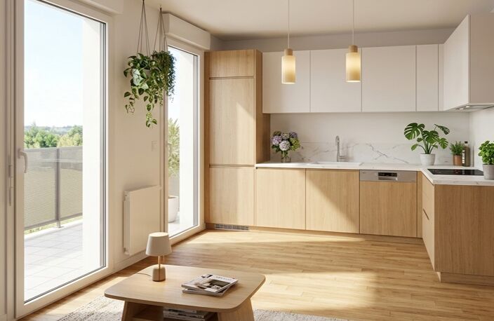 SUPERBE 2 PIECES AVEC BALCON – TRANSPORTS PRATIQUE ET CADRE AGREABLE — photo 2