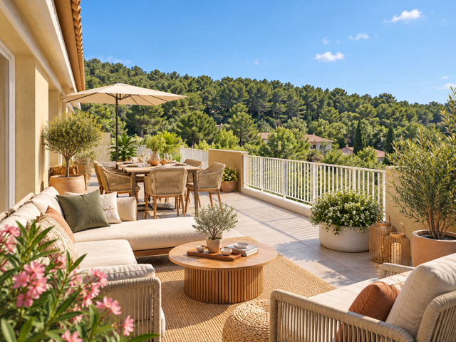 T3 DE 60M² EN DERNIER ETAGE PROCHE THOLONET — photo du bien