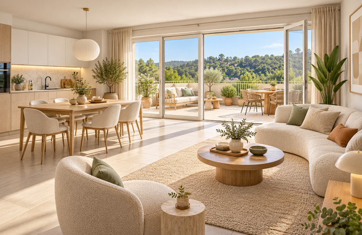 T3 DE 60M² EN DERNIER ETAGE PROCHE THOLONET — photo 2