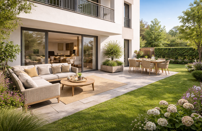 T3 en rez-de-jardin plein sud avec 48 m² d’extérieur : le confort d’une maison dans un appartement n — photo 2