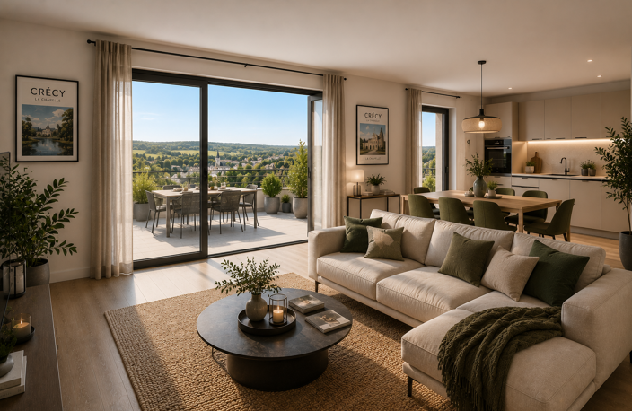 CRÉCY-LA-CHAPELLE – MAGNIFIQUE 4 PIÈCES AVEC 45 M² DE TERRASSE PLEIN SUD ET VUE EXCEPTIONNELLE — photo 2