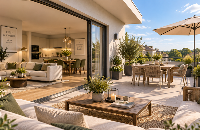 CRÉCY-LA-CHAPELLE – MAGNIFIQUE 4 PIÈCES AVEC 45 M² DE TERRASSE PLEIN SUD ET VUE EXCEPTIONNELLE — photo 3