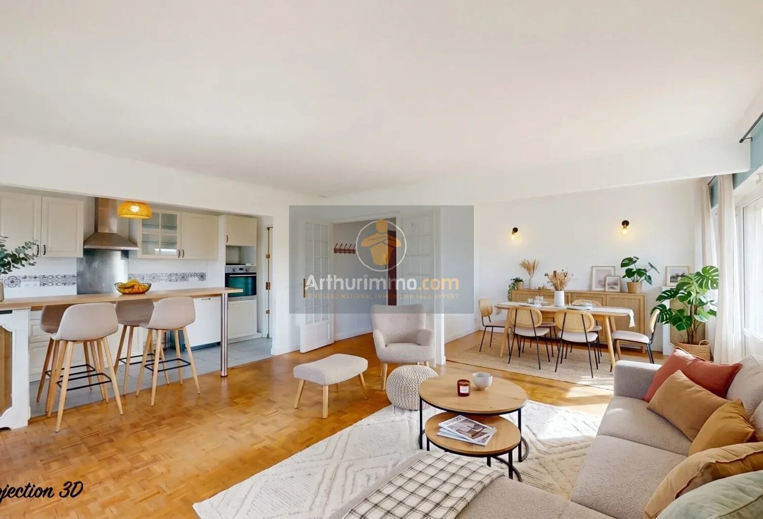 Magnifique Appartement Familial de 5 pièces avec 3 chambres, cave et balcon — photo 1