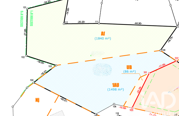 Vente Terrain à bâtir 3 424 m&sup2; — photo 2
