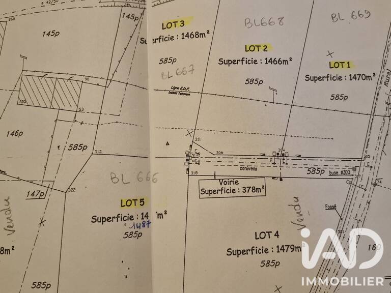 Vente Terrain à bâtir 1 470 m&sup2; — photo 1
