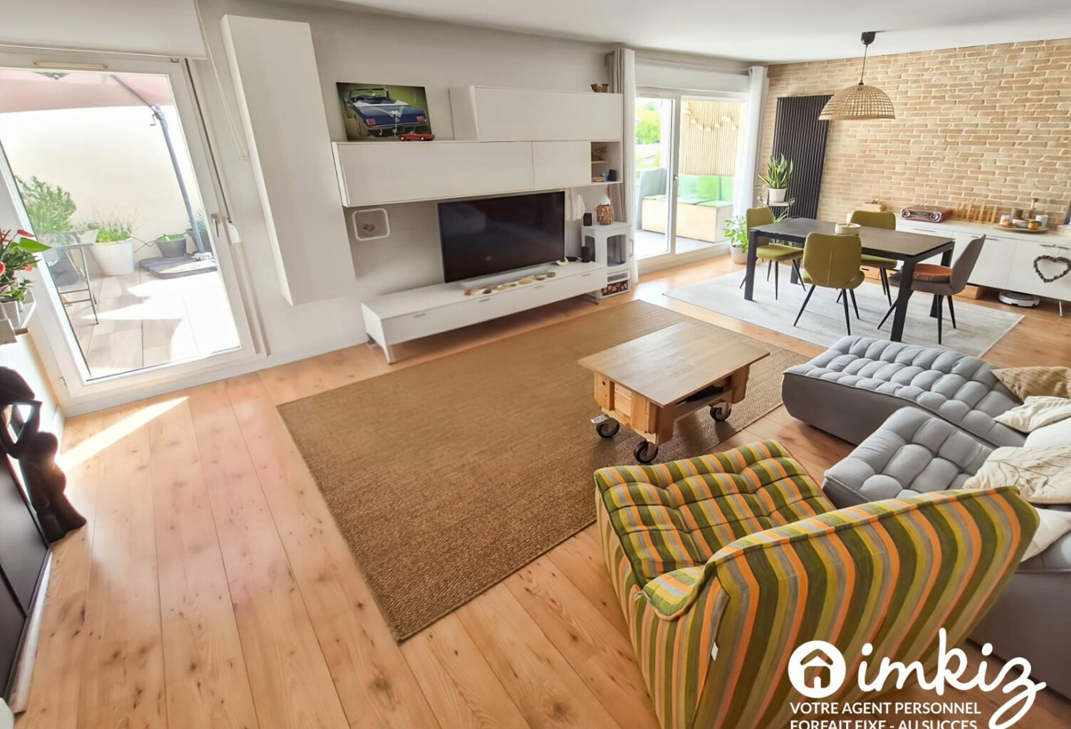 Appartement T3 89m², parking, 2 balcons + terrasse — photo 1