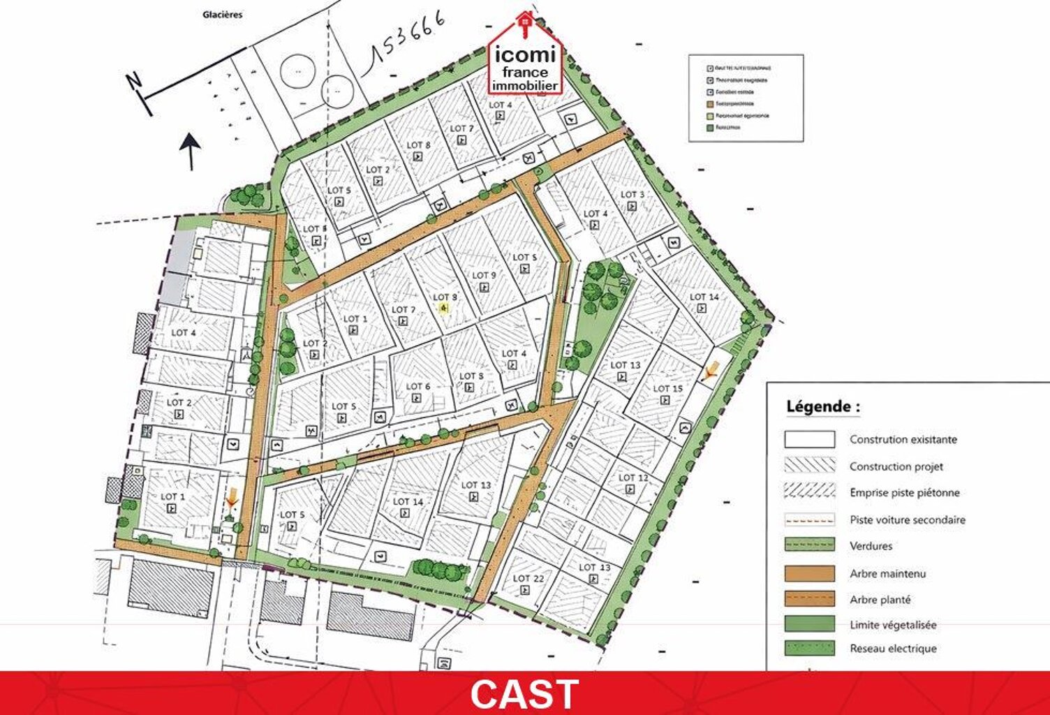 FINISTERE - Cast (29150) - A VENDRE - TERRAIN CONSTRUCTIBLE - VIABILISE - 394 M2 - AU BOURG DE CAST- BELLE OPPORTUNITE — photo 1