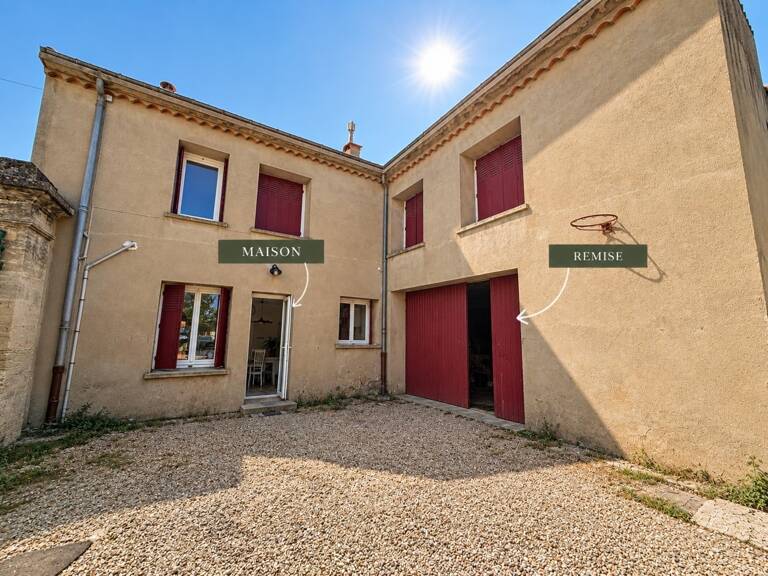 BOUJAN-SUR-LIBRON – REMISE VITICOLE 160 M² + MAISON ATTENANTE + COUR ET JARDIN — photo 1