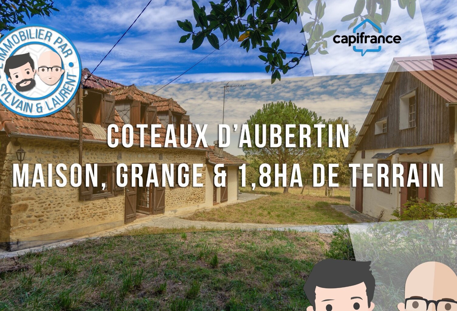 Maison à vendre 2 pièces AUBERTIN (64) ; Grange et 1,8Ha de terrain — photo 1