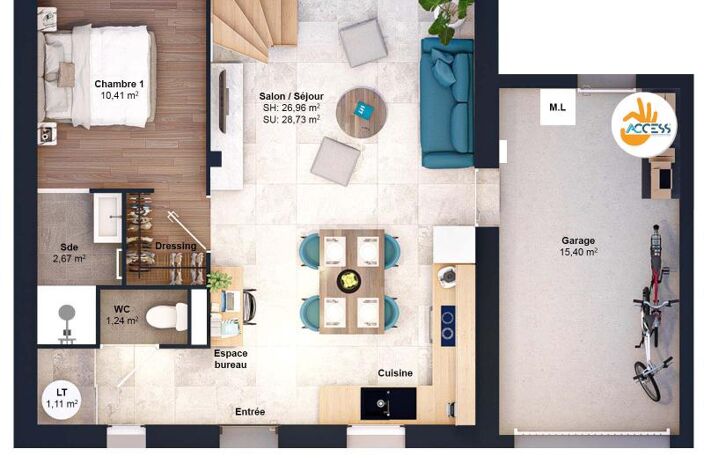 Maison 5 pièces 70 m2 — photo 2